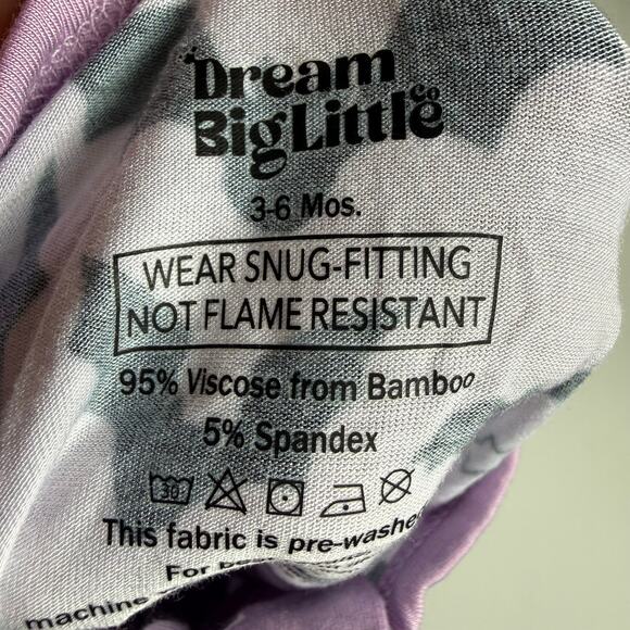 Dream Big Little Co Purple Bats Halloween Zipper Sleeper 3-6 Months - Picture 12 of 13